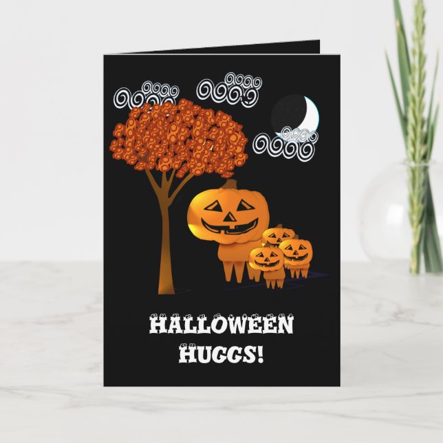 HALLOWEEN PUMPKIN HEADS Card (Front)