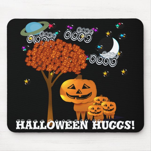HALLOWEEN PUMPKIN  HEADS MOUSE PAD (Front)