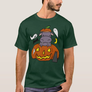 Halloween Pumpkin Hippo boy T-Shirt
