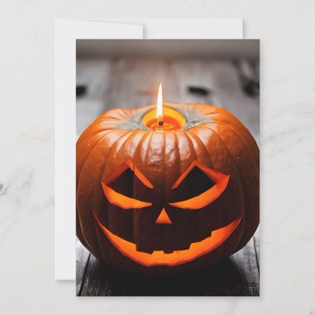 Halloween Pumpkin Holiday Card (Front)