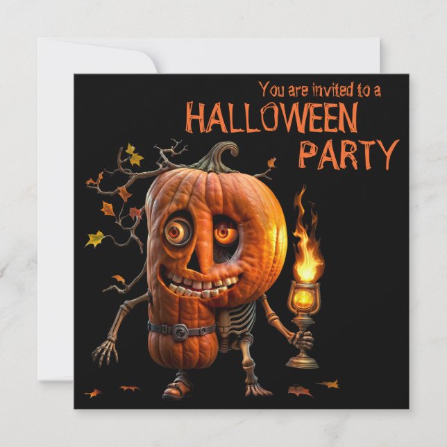 Halloween Pumpkin Invitation (Front)