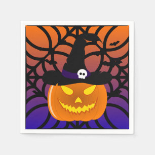 Halloween Pumpkin Jack o’ Lantern Dead Tree Napkins
