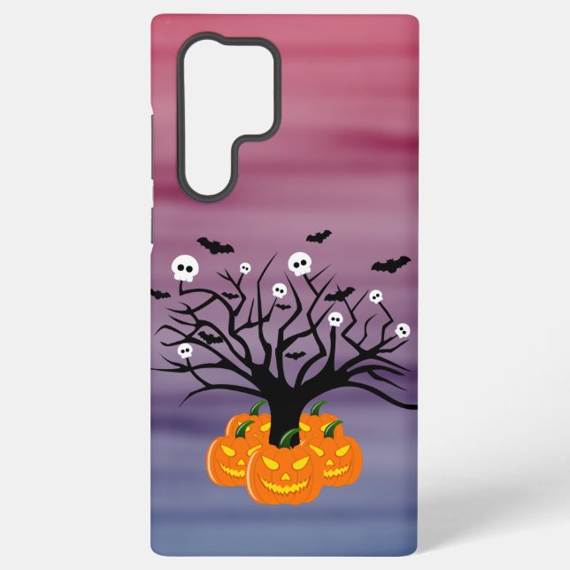 Halloween Pumpkin Jack o’ Lantern Dead Tree Samsung Galaxy Case (Back)