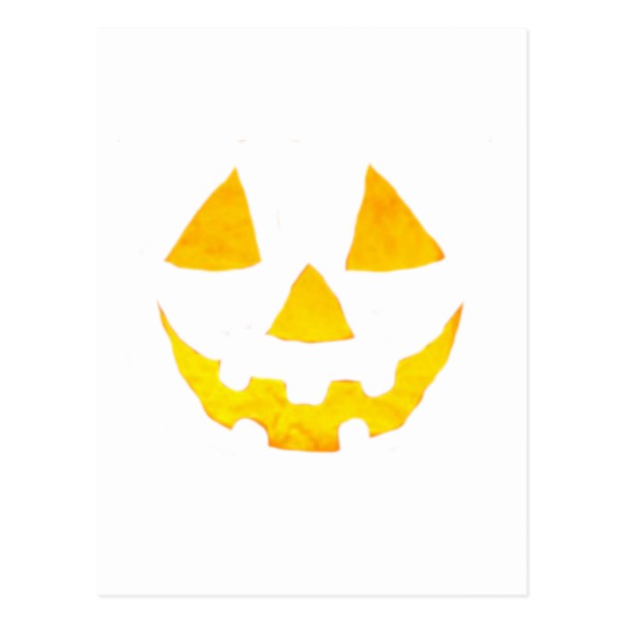 Halloween Pumpkin Jack O Lantern Happy Face Post Card