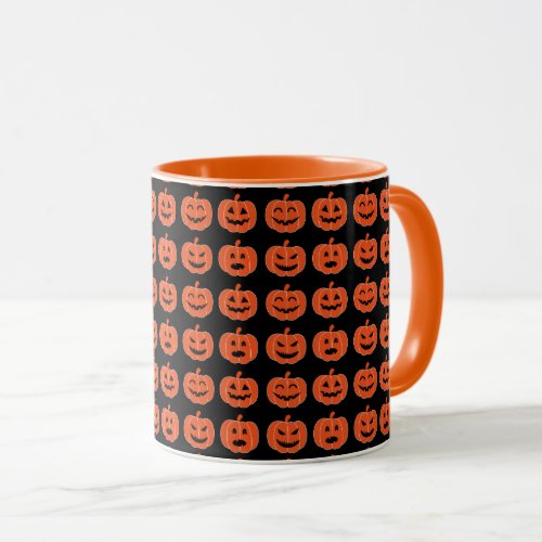 Halloween Pumpkin Jack_O_Lantern Spooky Black Mug