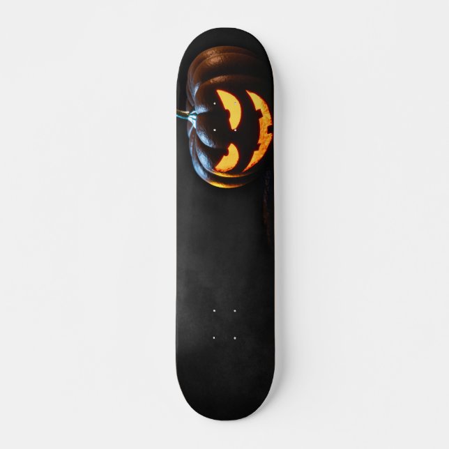Halloween Pumpkin Jack-O-Lantern Spooky Skateboard (Front)