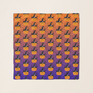 Halloween Pumpkin Jack o’ Lantern Witch Hat Scarf