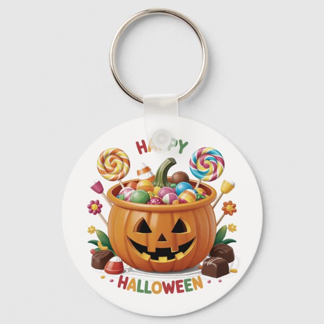 Halloween Pumpkin Keychain (Front)
