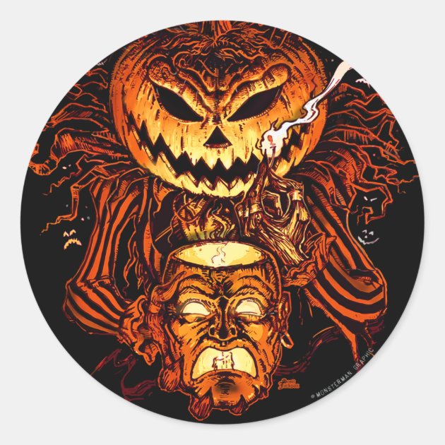 Halloween Pumpkin King Classic Round Sticker