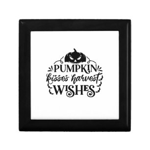 Halloween Pumpkin Kisses Harvest Wishes Birthday Gift Box
