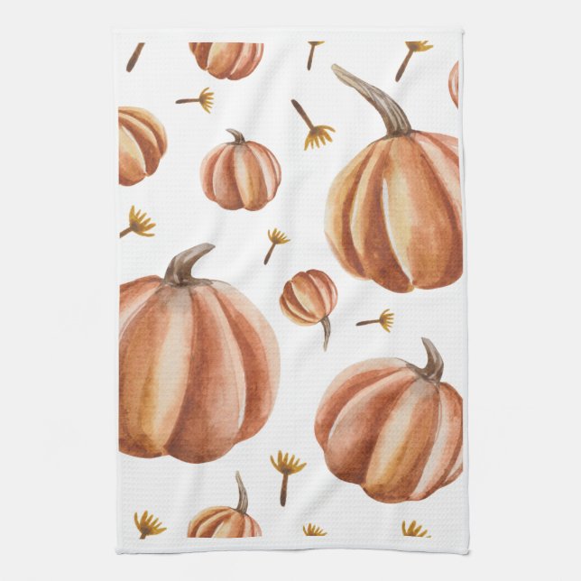 Halloween pumpkin kitchen towel (Vertical)