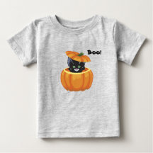 Halloween Pumpkin Kitten Toddler Shirt