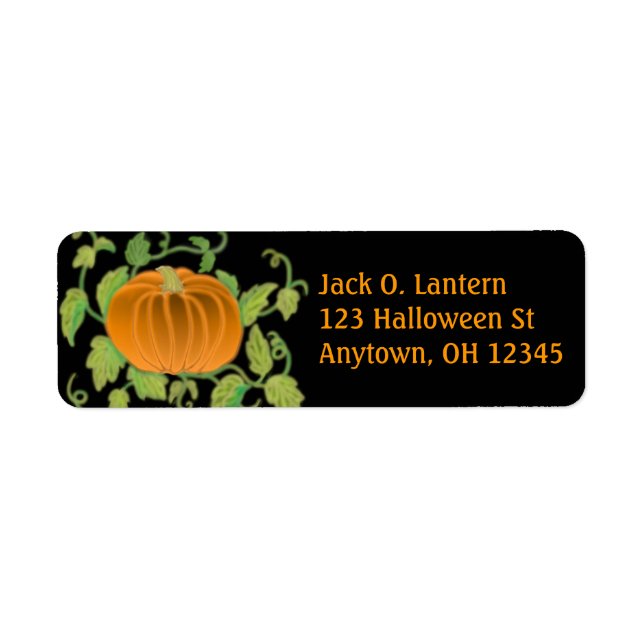 Halloween Pumpkin Label (Front)