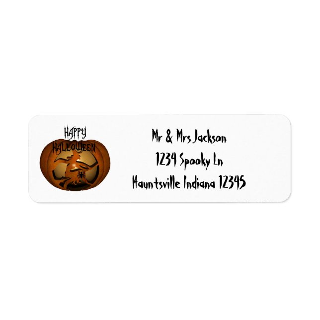 Halloween Pumpkin Label (Front)