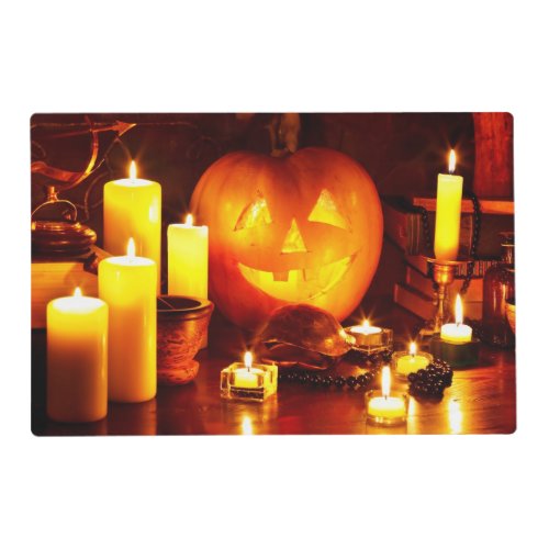 Halloween pumpkin lantern placemat