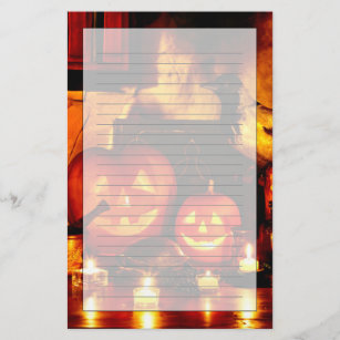 Halloween Pumpkin Lantern Stationery
