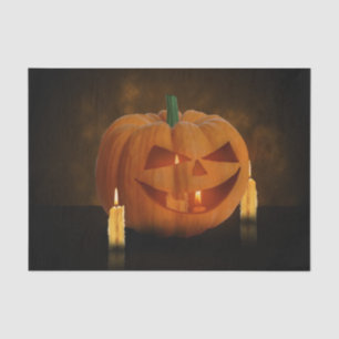 Halloween Pumpkin Lantern with Candles Tissue Paper
