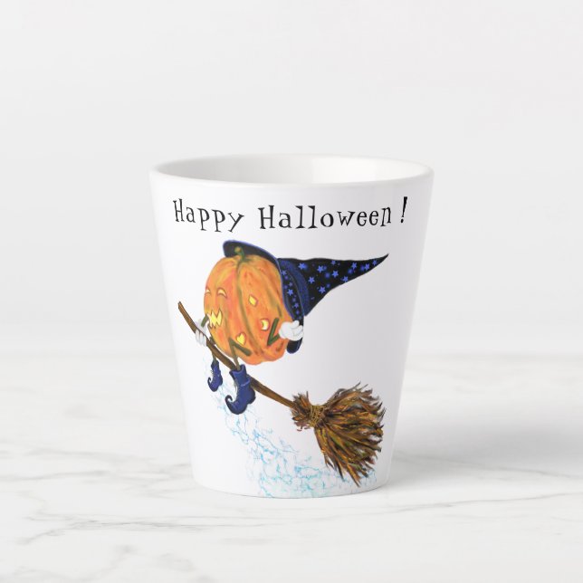 Halloween Pumpkin Latte Mug (Front)