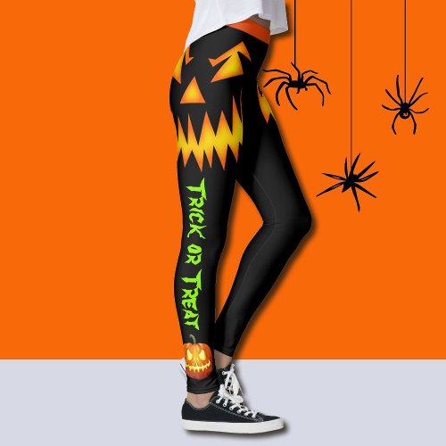 Halloween Pumpkin Leggings Womens Yoga Pants