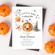 Halloween Pumpkin Little Boo Baby Shower Invitation at Zazzle