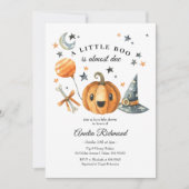 Halloween Pumpkin Little Boo Baby Shower Invitation (Front)
