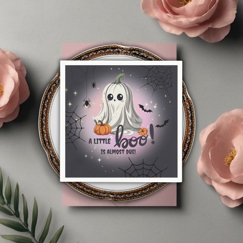 Halloween Pumpkin Little Boo Baby Shower Napkins