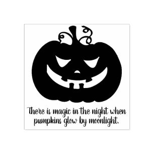 Halloween Pumpkin Magic Rubber Stamp