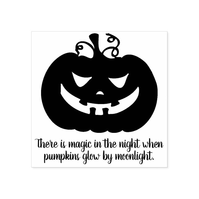 Halloween Pumpkin Magic  Rubber Stamp (Imprint)