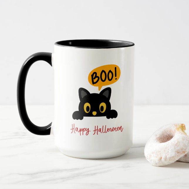 Halloween Pumpkin Mug (With Donut)