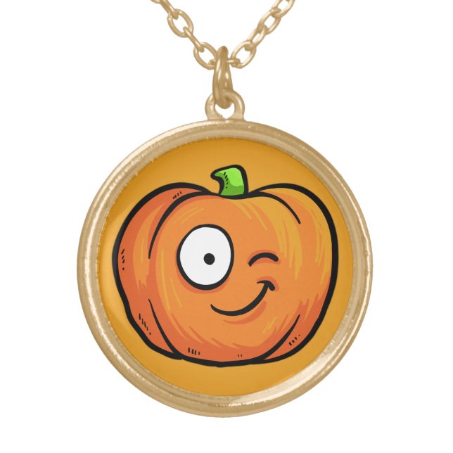 Halloween Pumpkin necklace 2 (Front)