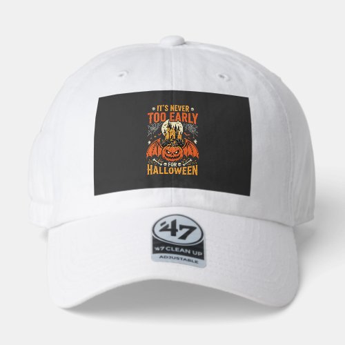 Halloween Pumpkin Never Too Early Castle Graphic_1 47 Brand Hat