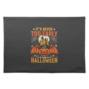 Halloween Pumpkin Never Too Early Castle Graphic_1 Cloth Placemat