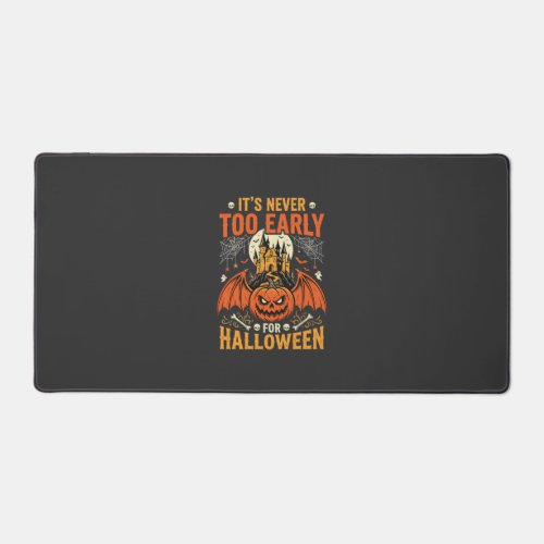 Halloween Pumpkin Never Too Early Castle Graphic_1 Desk Mat