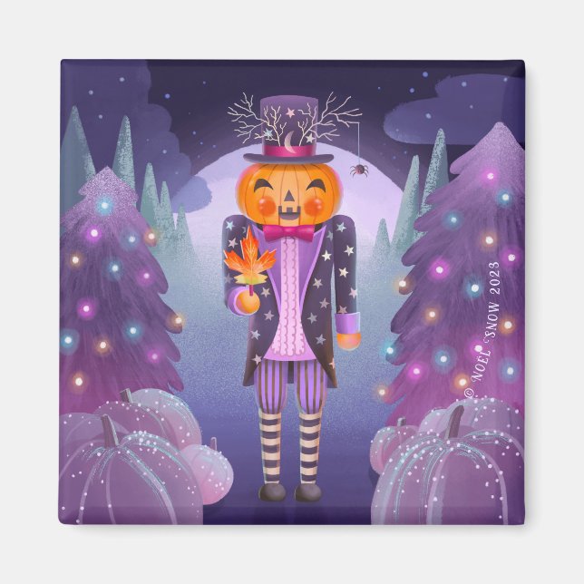 Halloween Pumpkin Nutcracker Magnet (Front)