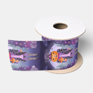 Halloween Pumpkin Nutcracker Satin Ribbon