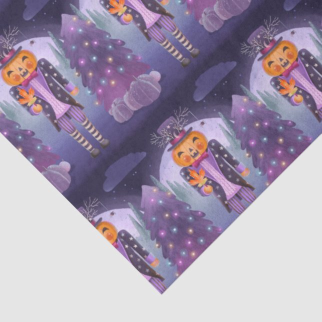 Halloween Pumpkin Nutcracker Tissue Paper (Detail)