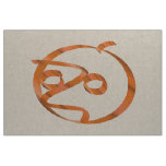 Halloween pumpkin on transparent background fabric