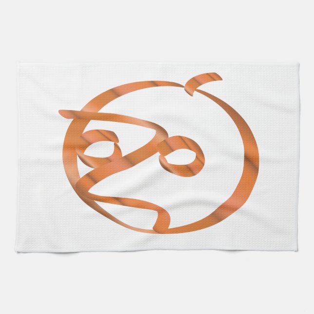 Halloween pumpkin on transparent background kitchen towel (Horizontal)