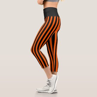 Halloween Pumpkin Orange and Black Stripe