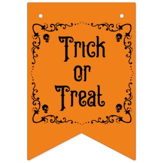 Halloween Pumpkin Orange and Black Trick or Treat 