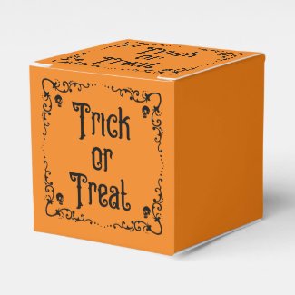 Halloween Pumpkin Orange and Black Trick or Treat 
