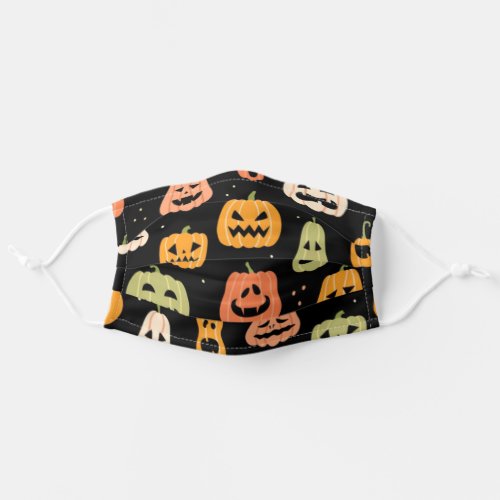 Halloween Pumpkin Orange Autumn Trick or Treat Adult Cloth Face Mask