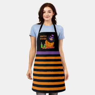 Halloween Pumpkin Orange Black Apron