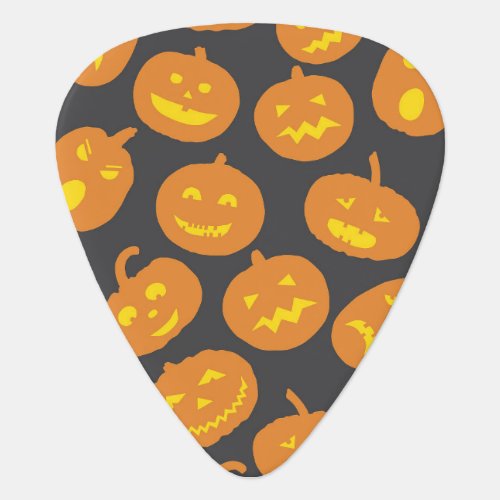 Halloween Pumpkin Orange Black Jack OLantern Guitar Pick