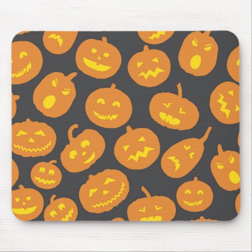 Halloween Pumpkin Orange Black Jack OLantern Mouse Pad