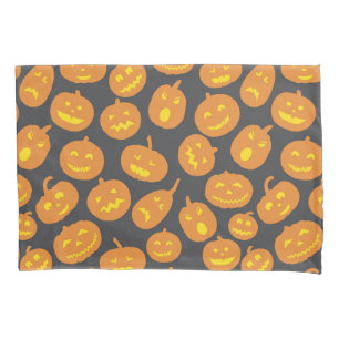 Halloween Pumpkin Orange Black Jack O'Lantern Pillow Case