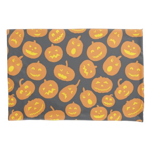 Halloween Pumpkin Orange Black Jack OLantern Pillow Case