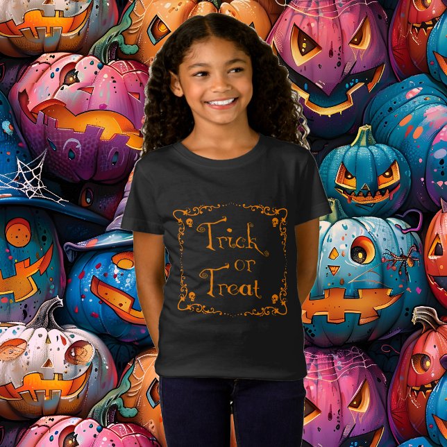 Halloween Pumpkin Orange Trick or Treat T-Shirt (Creator Uploaded)