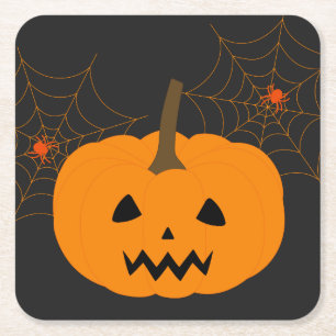 Halloween Pumpkin Paper Coaster