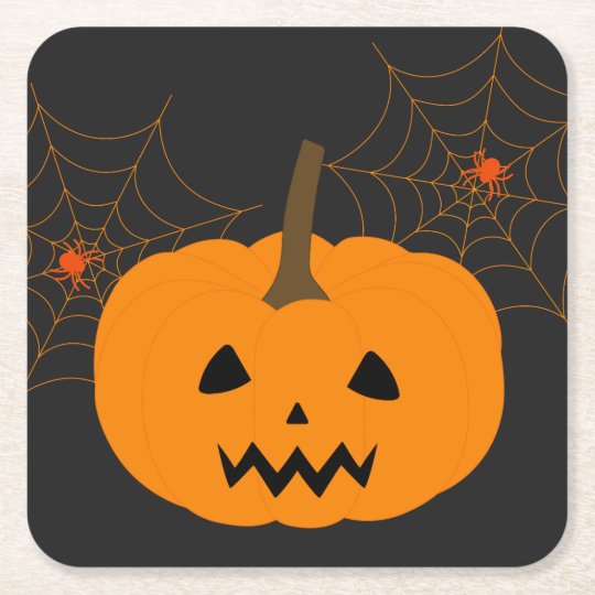 halloween pumpkin paper coaster